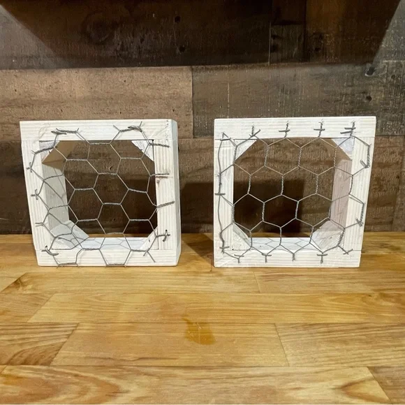 Set of 2 Rustic Farmhouse Shelves - Picture 4 of 4